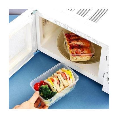 50 X 650ml Plastic Food Containers with Lids - Reusable Free Food Containers with Airtight Lids - Microwavable, Freezer and Dishwasher Safe