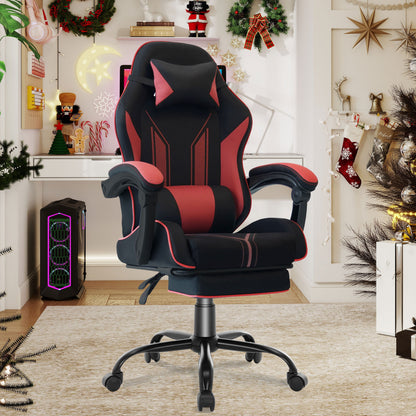 Gaming Chair Computer Chair Office Chair Racing Chair Desk Chair Swivel Chair Cute Gamer Chair Ergonomic Chair with Footrest And Backrest Support, Chair for Adult Gray