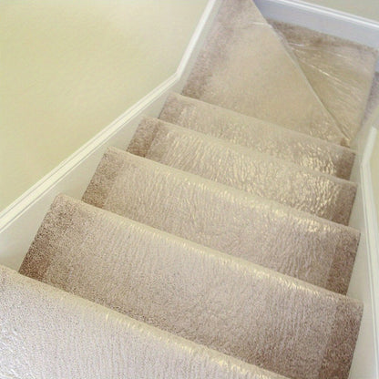 Clear Self-Adhesive Carpet Protector Film Roll 60cm x 100m PE Scratch Dust Resistant Easy Apply Remove for Carpet Stairs Corridors Hallways