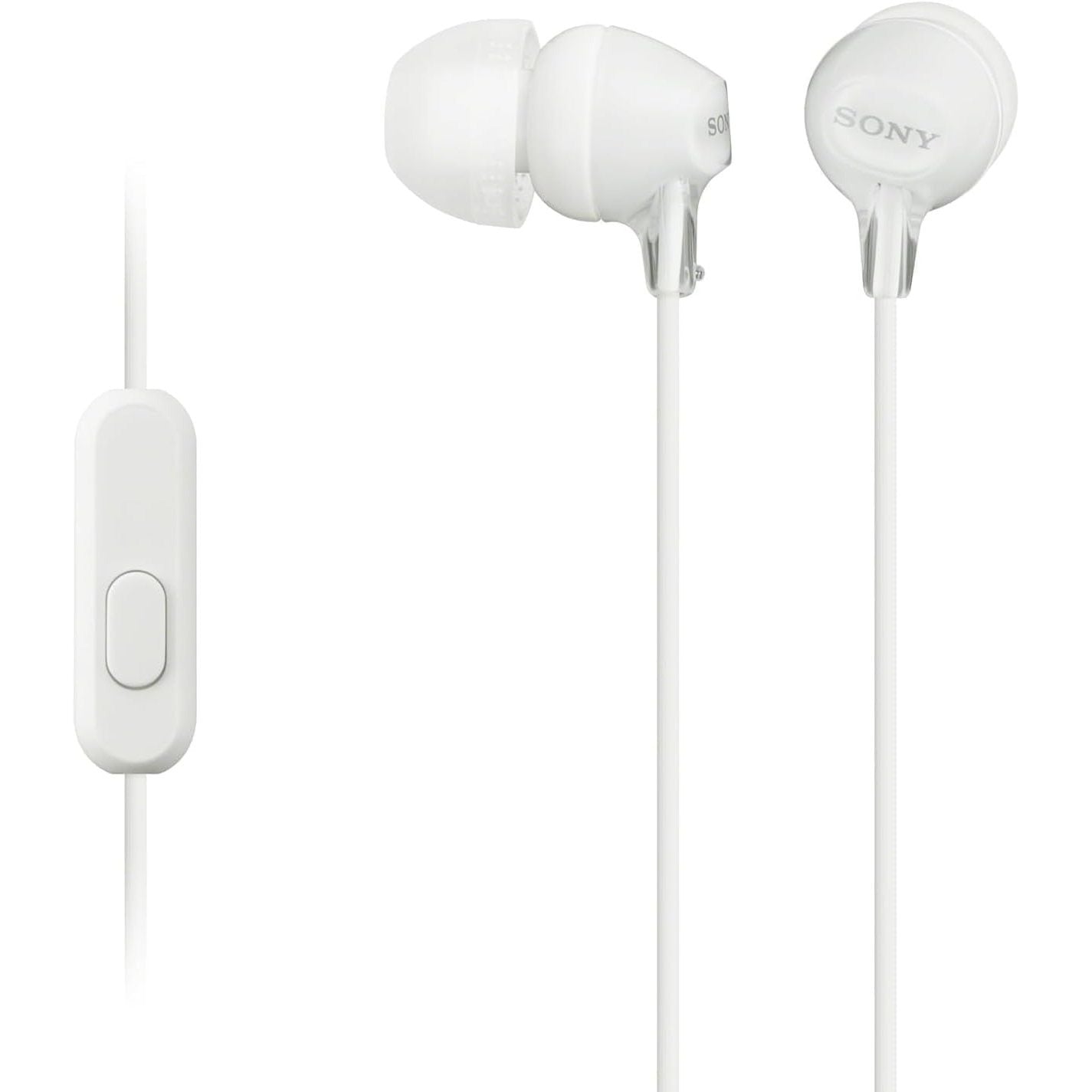 Sony MDR-EX15AP Earphones With Smartphone Mic And Control - Available in Black / White / Blue