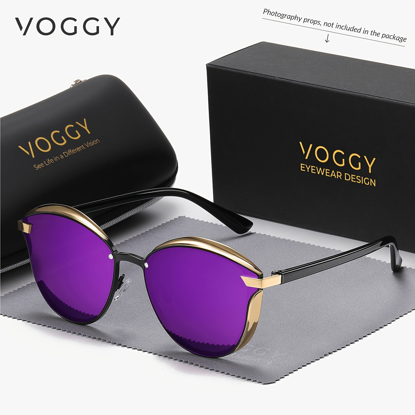 [sunglasses]VOGGY Retro Butterfly Polarized Sunglasses - UV Protection, Metal Frame for Men & Women - Perfect for Driving, Hiking, Cycling, Fishing, Travel & Parties, Gifts