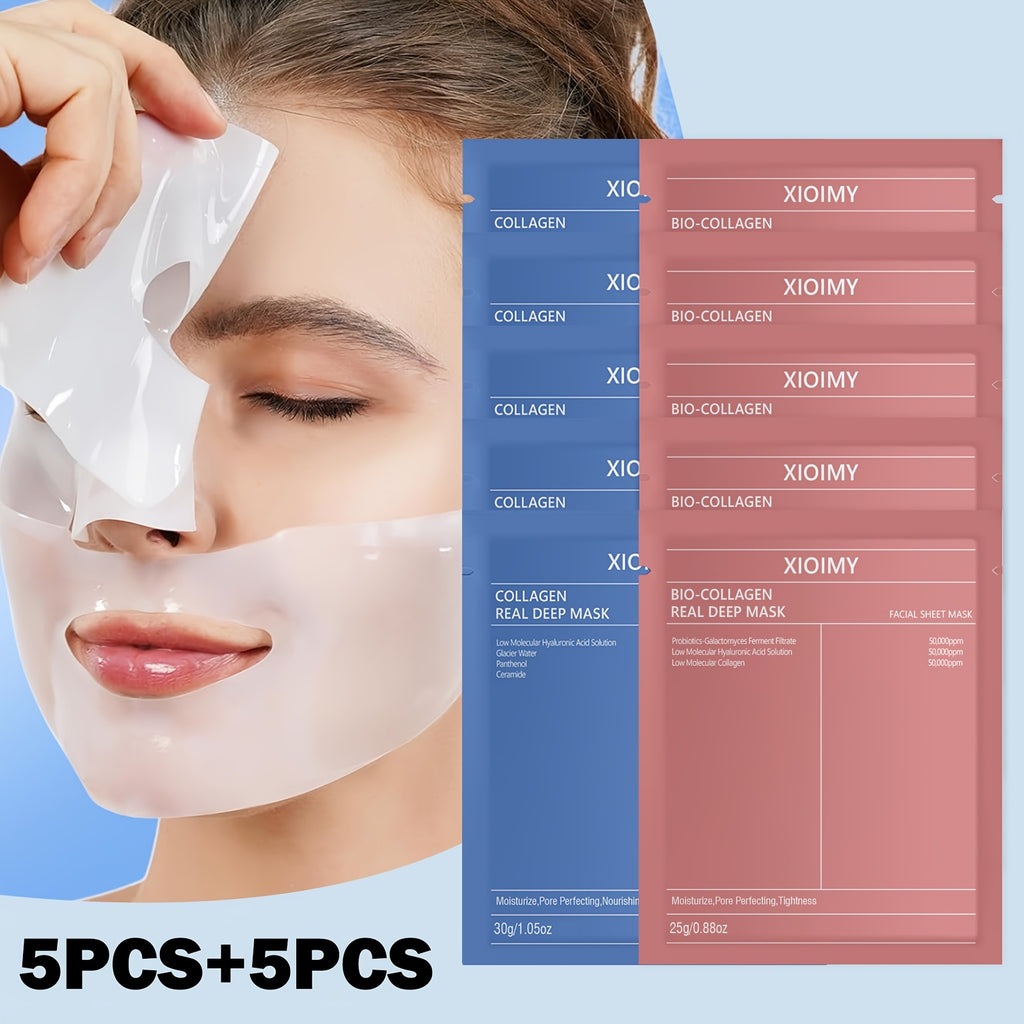 XIOMY Bio-Collagen Facial Masks - Ten Pack