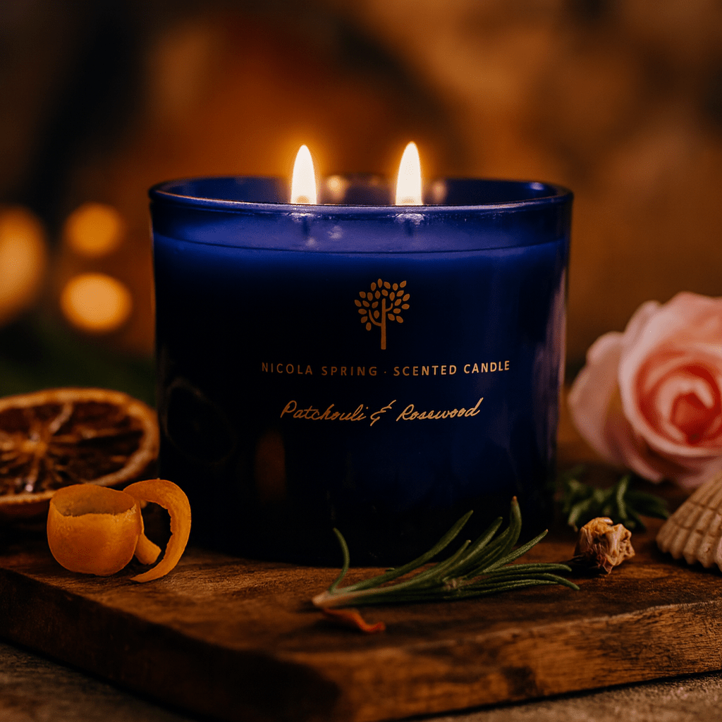 Nicola Spring Scented Candle - 130g/350g - Natural Soy Wax Candles Relaxing Fragrance Gift Set Aromatherapy Candle
