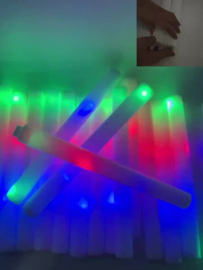50pcs Lighted Holiday Displays - Foam Glow Sticks for Outdoor Christmas Decor Valentine's Day Decoration, Halloween, Weddings And Other Holiday Events, Parties And Gatherings