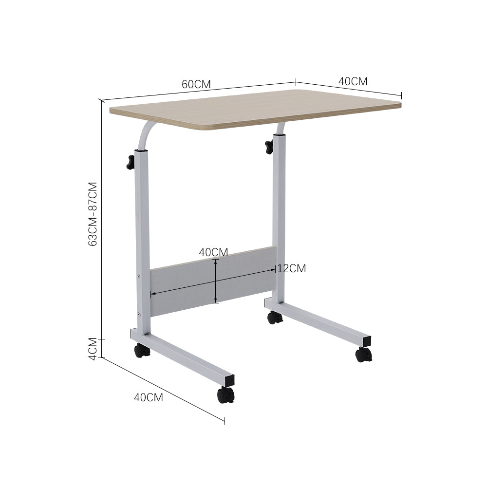 1PC Adjustable Computer Desk, Portable Desk for Bed & Sofa Use, 60x40cm Study Table with Height Adjustment 72-94cm, Sturdy Space-Saving Design, Home Office & Dorm Essential, Home Office Upgrade & Student Gift