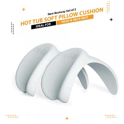 Bestway Lay-Z-Spa Hot Tub Soft Set of 2 Head Rest Neck Pillow Cushion