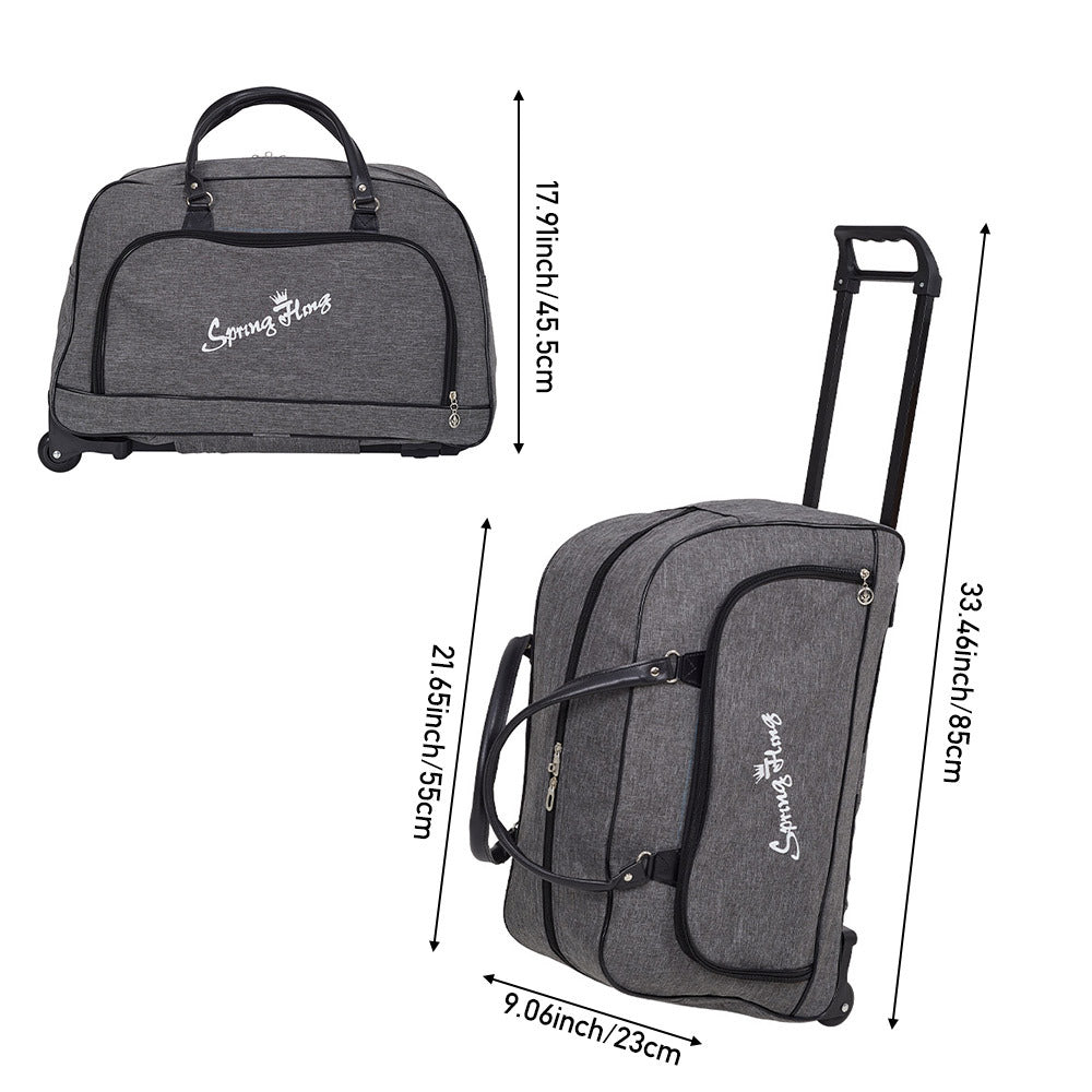 Foldable Wheeled Travel Duffel Bag, Large Capacity Rolling Handheld Luggage for Family Vacations, Outdoor, and Short Trips, Easy - To - Carry Tote with Durable Build