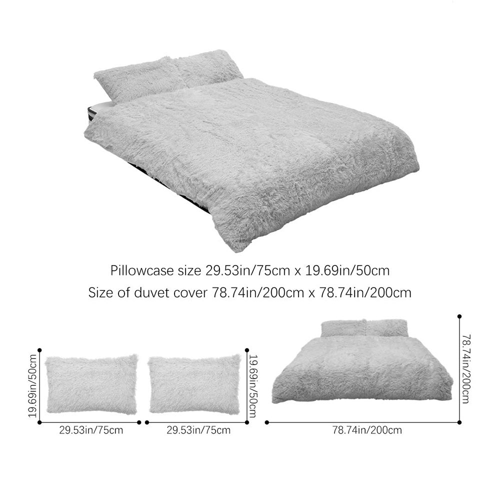 Plush Fleece Duvet Cover Set – Single to Super King