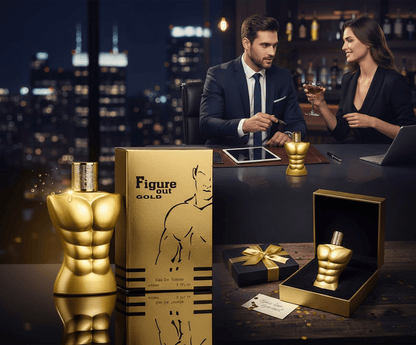 Premium Long Lasting Perfume For Men - FIGURE OUT GOLD Men'S EDT 100ml Spray | Aromatic Experience Irresistible High-Quality Fragrance for the Modern Man | Premium Saffron & Amberwood Notes | Masculine, Elegant, & Exclusive Scent for Him To Attract Women