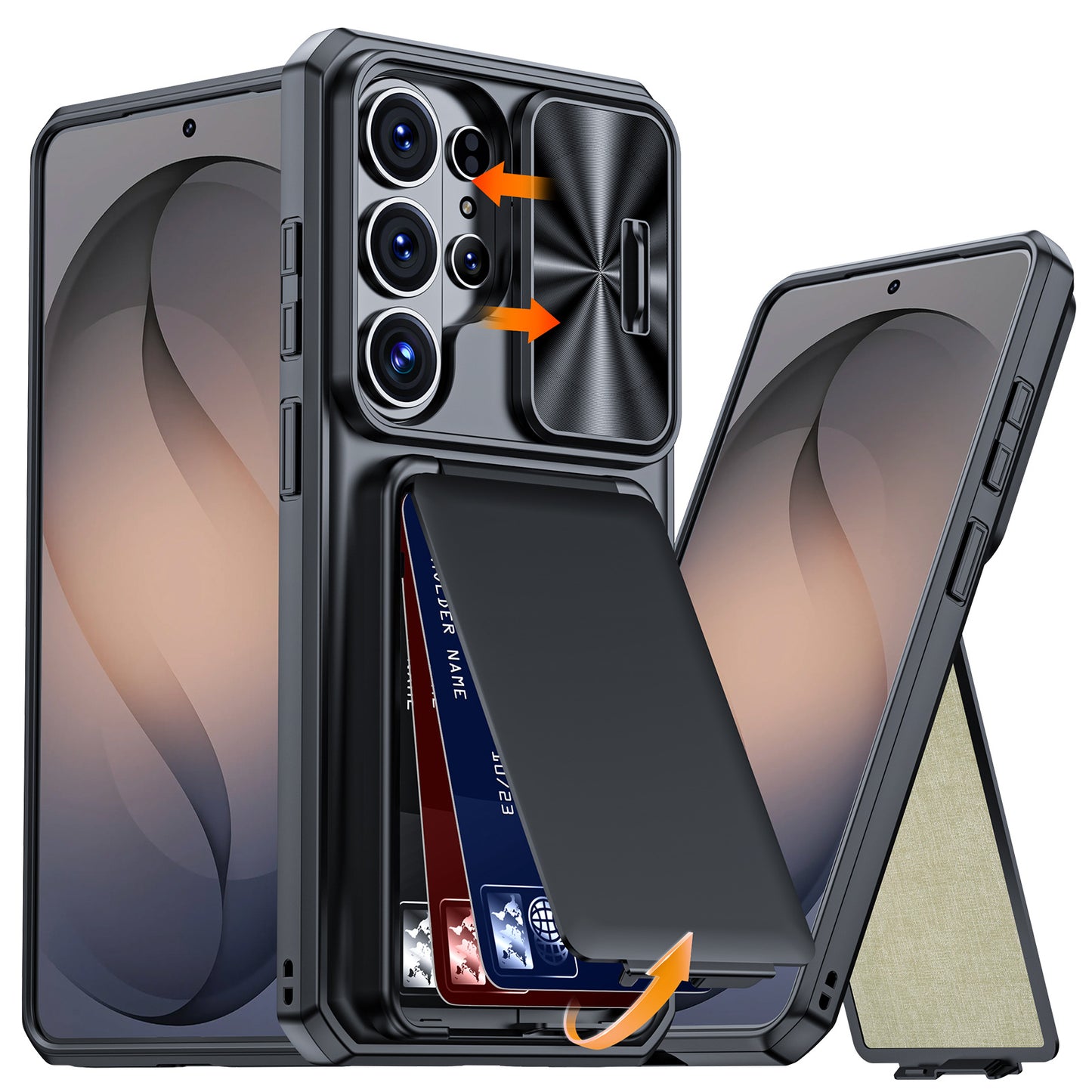 Phone Case - for Galaxy S26 Ultra Wallet Case with Lanyard Card Slot Camera Cover Shock Resistant Durable PC Material for 17.53cm 2026 Model