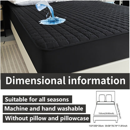 1pc Waterproof Mattress Protector Fitted Sheet, Made from High-Quality Materials, Soft, Breathable, And Comfortable. Ideal for RV Additions And Bedding, Suitable for Bedrooms, Guest Rooms, Or Rvs. Usable in All Seasons