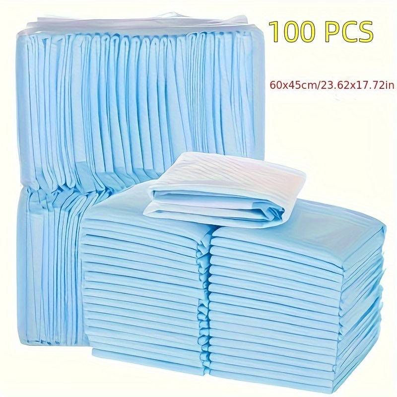100-Pack Large Absorbent Dog Training Pads – Heavy-Duty Puppy Toilet Mats, Available in 45x60cm, 60x60cm & 60x90cm, Leak-Proof Floor Protection for Puppies & Adult Dogs
