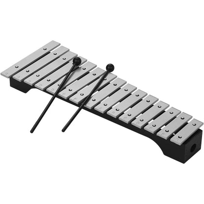 15-Note Xylophone Glockenspiel Wooden Base Aluminum Bars with Mallets Percussion Musical Instrument Gift with Carrying Bag