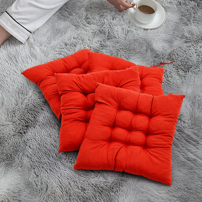 4pcs Solid Coloured Chair Cushions - Machine Washable and Durable, with A Knitted Design for Comfort and Support, Suitable for Garden, Dining and Office Chairs 40*40*5 Cm, Multi-colour Choice