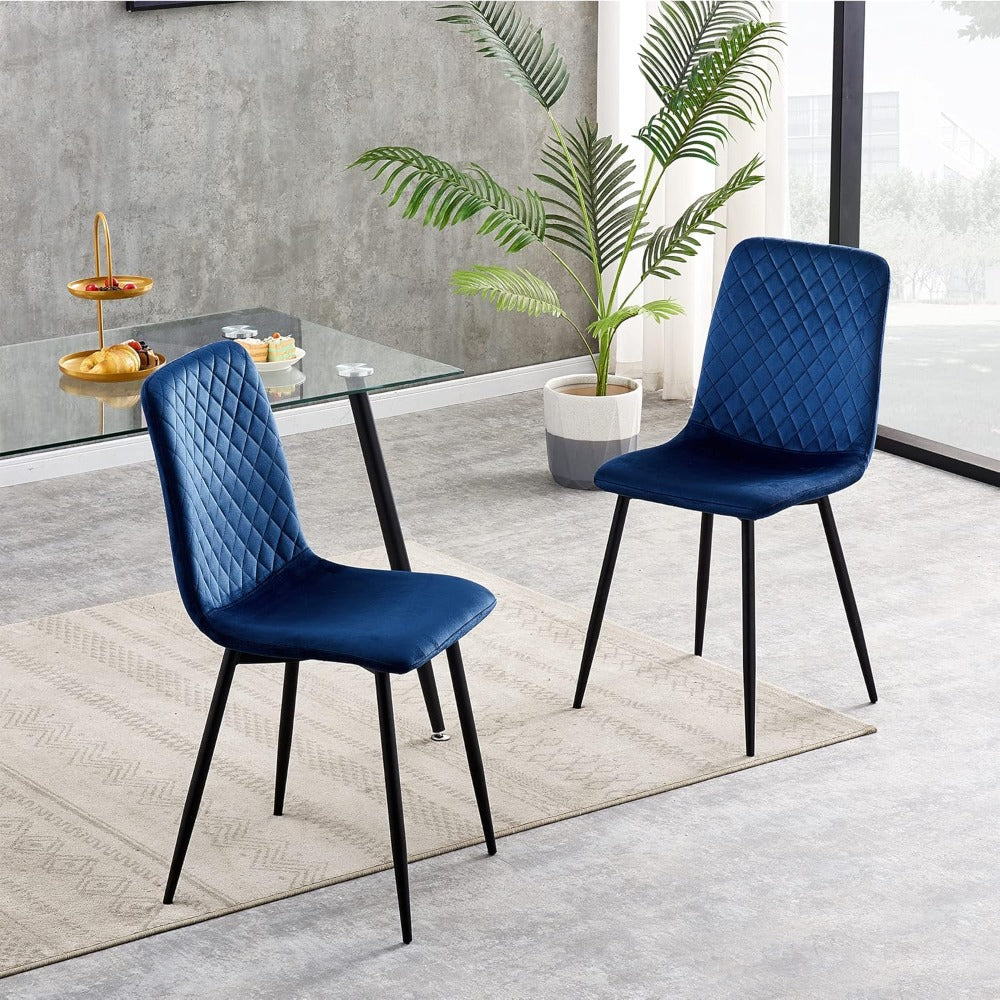 velvet dining chairs set - lifestyle setting 29