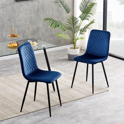 velvet dining chairs set - lifestyle setting 29