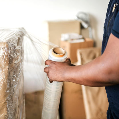 3pc Clear Pallet Wraps, Stretch Wrap, Multi-Use Strong Pallet Wrap, Tear Resistant, Water & Moisture Proof Pallet Stretch Shrink Wrap, High-Quality Easy to Use Pallet Wrap 400mm x 250m, Clear