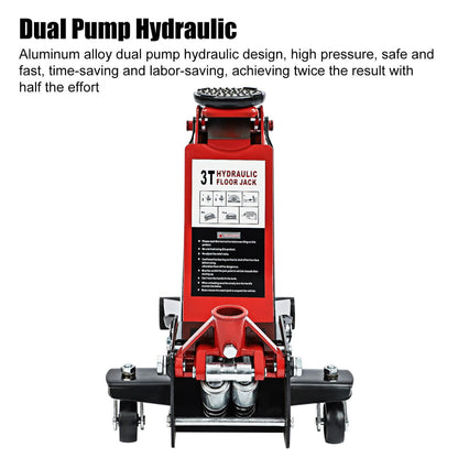 3 Tonne Trolley Jack Hydraulic Lift Lifting Trolley Jack Low Profile Floor Car Jack for Van Car