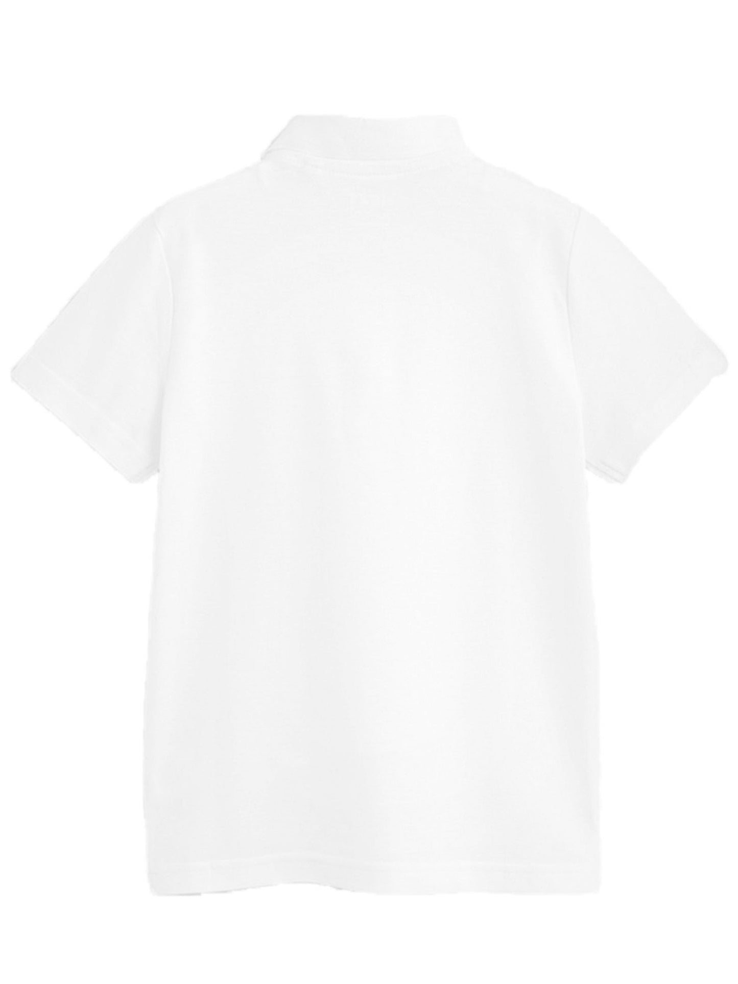 GW CLASSY OUTFIT 2 Pack School Boys Girls Unisex Kids High Quality White Short Sleeve Polo T-Shirt Age 4-12 Years