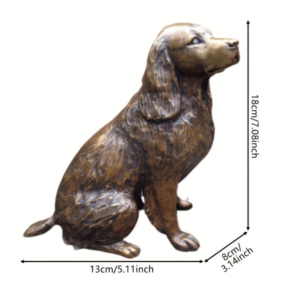 Springer Spaniel Resin Statue, Garden Decor Animal Dog Sculpture, Yard Lawn Outdoor Decorative Ornament