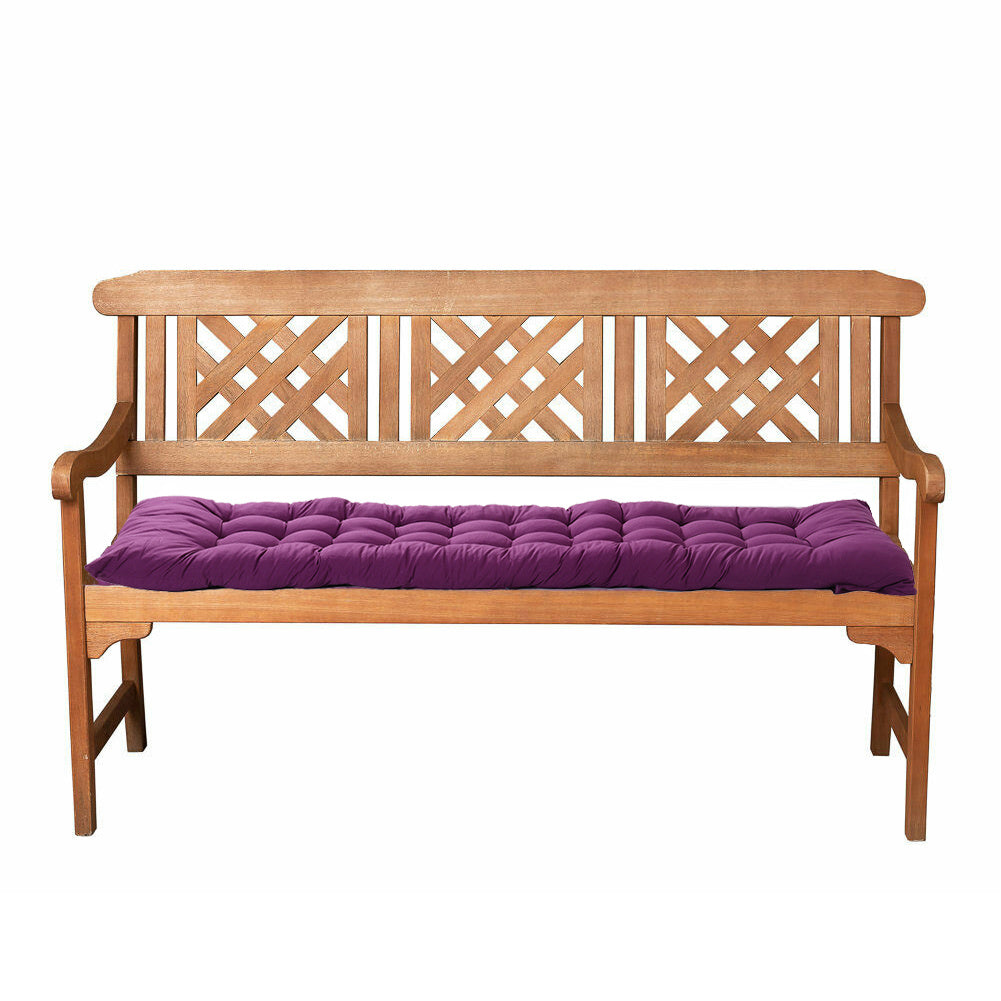 1PC Thickened Patio Chair Cushion, Purple, Single Piece Only, 160×50×8cm, Thick Style, Garden Bench Seat, Sunbed Anti-Slip Pad, Suitable for 2-3 People, Porch Swing, Lawn, Courtyard