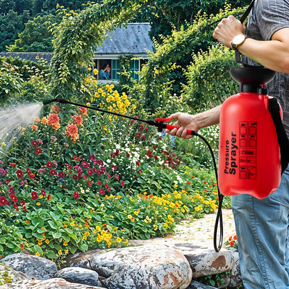 5/8L Garden watering air backpack portable lawn irrigation pressure sprayer available in green, red or blue