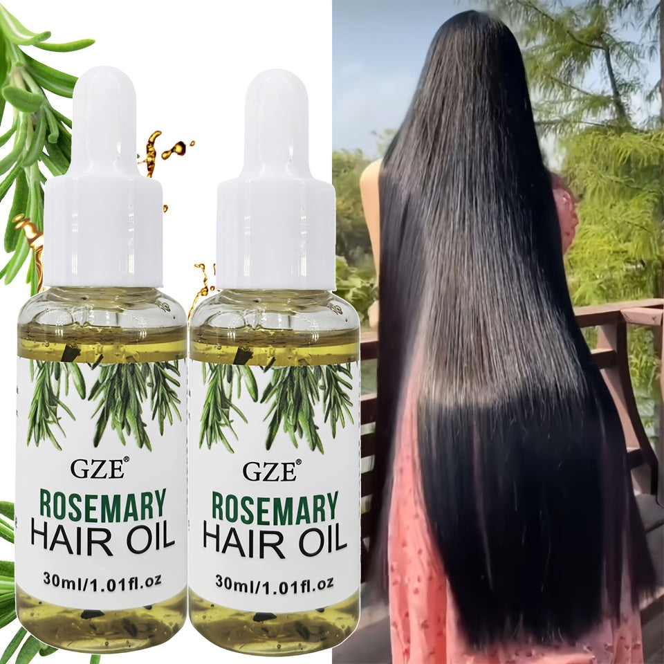 GZE Rosemary Oil for Hair 2 pack Rosemary Scalp Hair Oil, All Type & Texture | Straight, Waves & Chemically Hairs Strengthens
