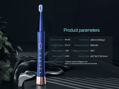 Sonic Electric Toothbrush - High Power Rechargeable Toothbrushes, 5 Adjustable Modes Father'S Day, Mother'S Day Gift