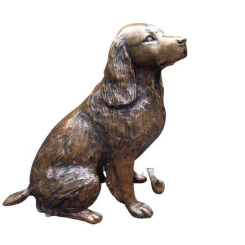 Springer Spaniel Resin Statue, Garden Decor Animal Dog Sculpture, Yard Lawn Outdoor Decorative Ornament