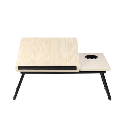 Laptop Computer Desk Portable Foldable Notebook Table Tablet Stand 5-Position Adjustable Tilt Height Over Sofa Tables With Cup Holder Bed Table Lazy Desk Reading Study Desk Breakfast Tray Knee Table 23.05*12.8*9.45 Inches