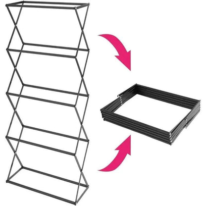 4 Tier Vertical Strawberry & Herb Planter – Raised Garden Beds With 4 Removable Raised Planter Trays, Foldable Structure, Outdoor Indoor Planter Stand For Flowers, Vegetables and Herbs