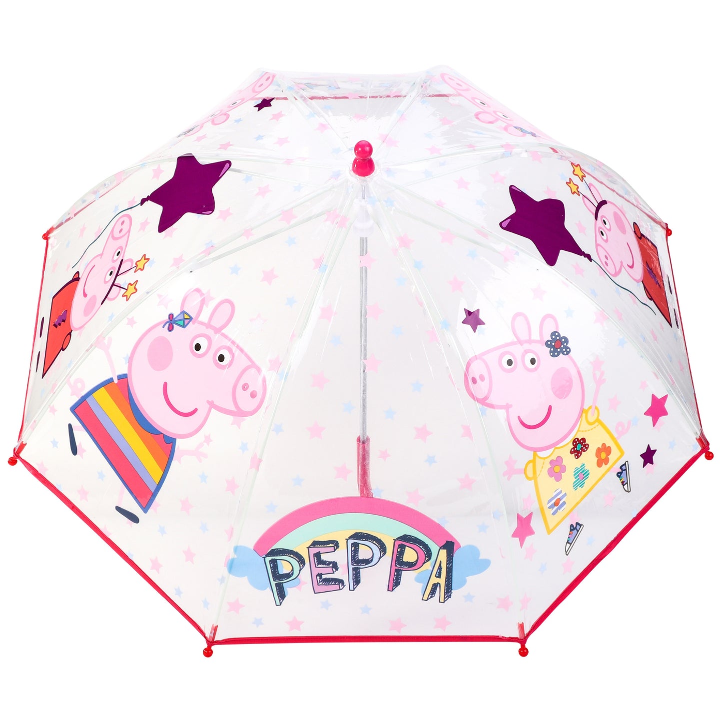 Peppa Pig Dome Umbrella for Kids Childrens Boys Girls Brolly with Safety Opening