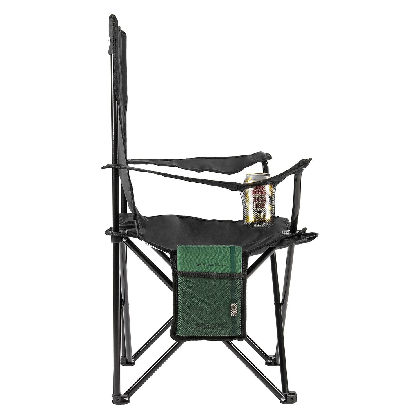 Taylor & Brown Set of 2 Lightweight Folding Camp Chair - Portable Chairs with Cup Holder, Side Pocket and Bag Perfect for Camping, Festivals, Garden, Fishing, Beach and BBQs, Camping Chair