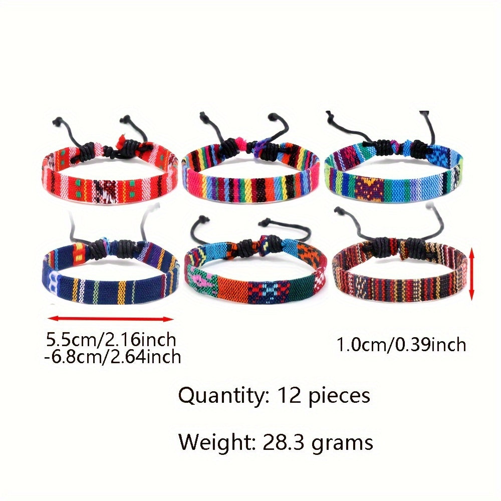 72pcs Ethnic Style Unisex Hand Rope Bangle Bangle Bracelet, Winter Bangle Bangle Bracelet, Hand Rope, Christmas Gift, Halloween Gift, New Year Gift