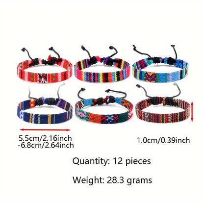 72pcs Ethnic Style Unisex Hand Rope Bangle Bangle Bracelet, Winter Bangle Bangle Bracelet, Hand Rope, Christmas Gift, Halloween Gift, New Year Gift