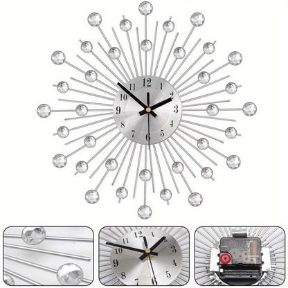 1pc Pendulum Wall Clock, Modern Big Wall Clock Extra Giant Wall Clock Battery Operated, For Kitchen Bedroom Home Dining Room Bathroom Office Decoration 33/45/50CM