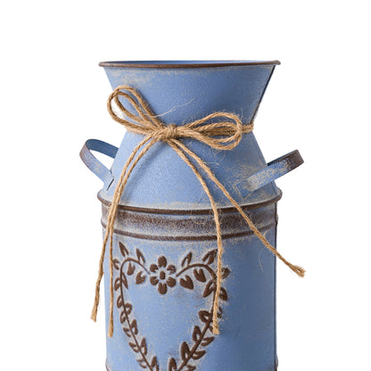 Rustic Metal Pitcher Vase with Heart Cut-Out Detail - construction detail 24