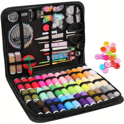 201Pcs Professional Sewing Kit - Portable Sewing Accessories Bag - Complete Sewing Supplies Set Comprehensive Sewing Supplies Set for Home Travel and Emergencies