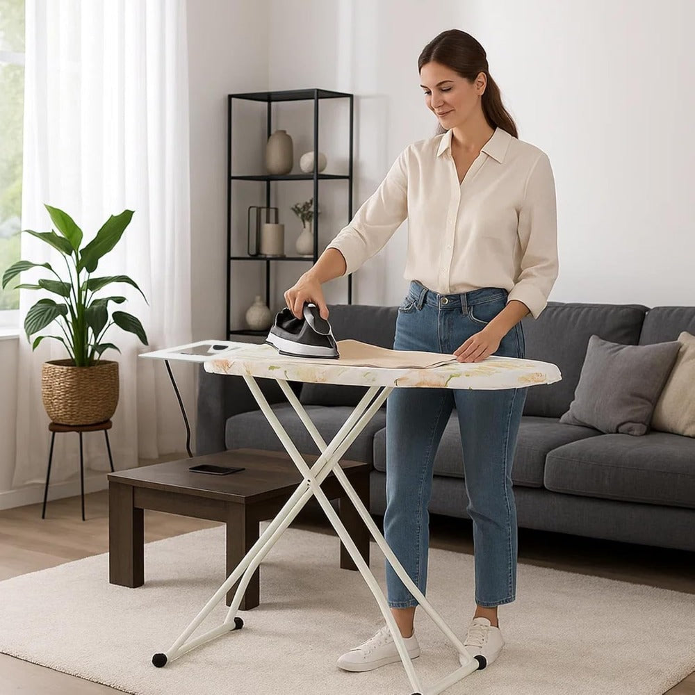 Ironing Boards Adjustable Heights Cotton Cover with Iron Rest TopIron Board Universal Extra Wide Lightweight Iron Board Rack