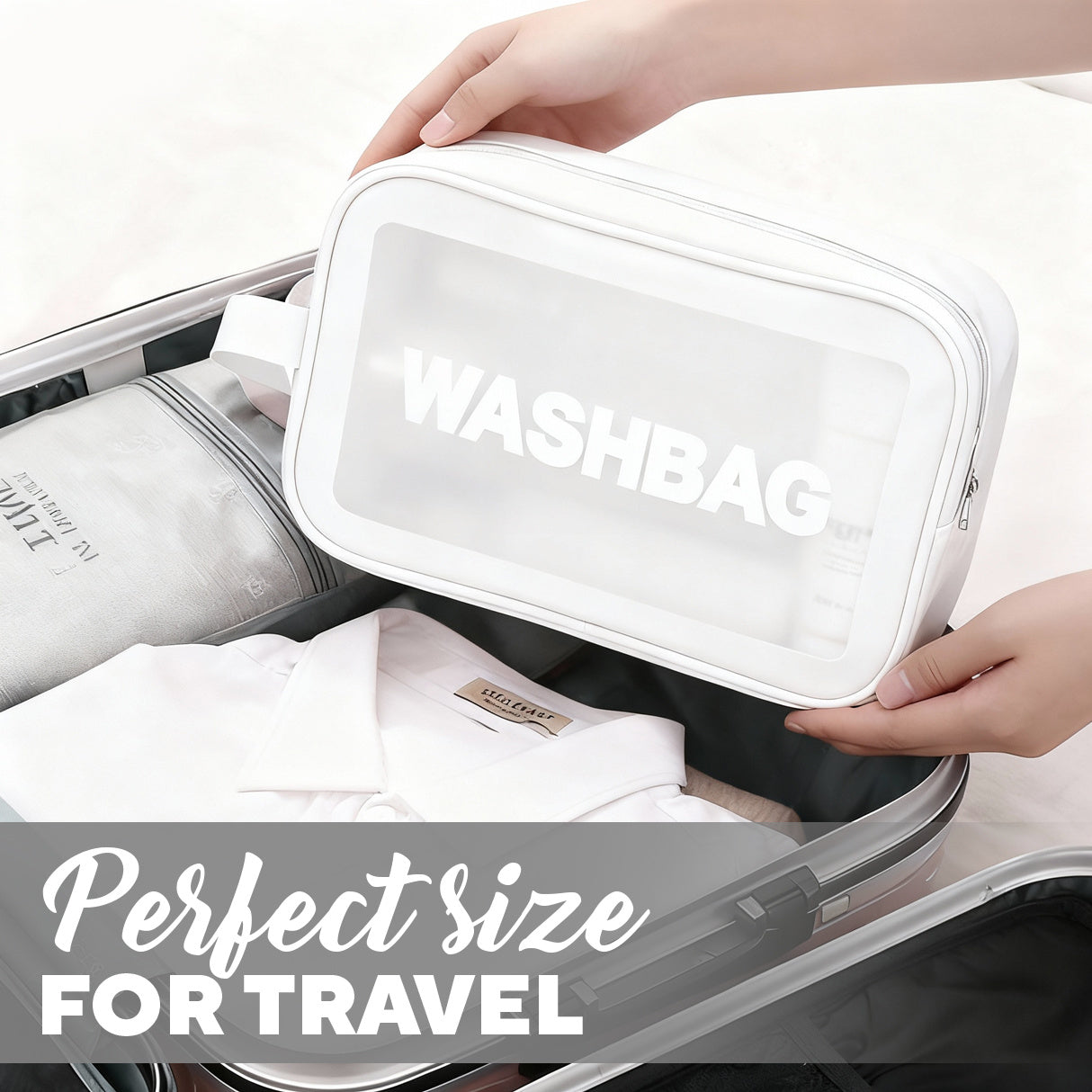 4pcs Clear Travel Toiletries Bag for Women, Travel Toiletry Bags Clear Wash Bag for Toiletries, PVC Waterproof Makeup Bag for Women and Girls