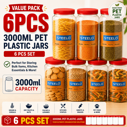 50ml/100ml/200ml/1000ml/1500ml/2000ml/2400ml/3000ml/4000ml/5000ml Plastic Jar with Lid - BPA-free Transparent Round Multi-purpose Container - Dishwasher Safe - Flip-top - Suitable for Lotions, Creams, Body Lotions, Clay, Cosmetics, Beads, Samples and Trav