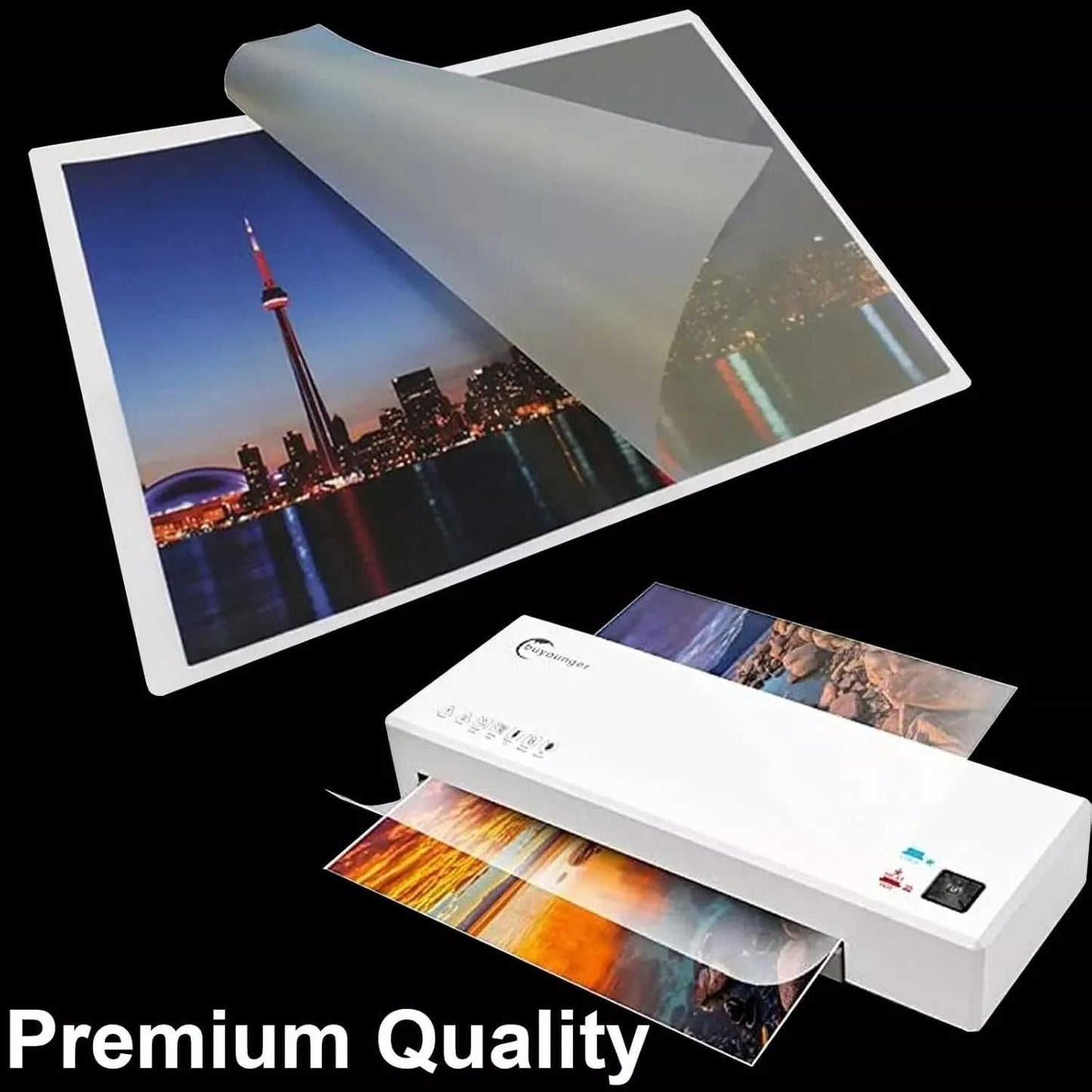 ATEK A4 Laminator Pouches 100 Pack – 100 Micron Laminating Sheets a4 Glossy Finish, Crystal Clear, Full Protection, Waterproof a4 laminator - Laminate Pouches a4 Ideal for Home Office Photos and Notes