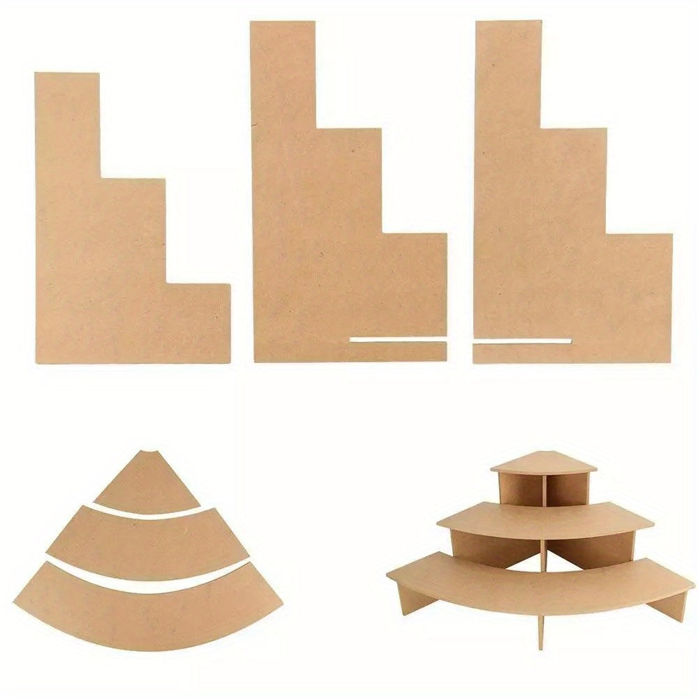 3 Tier Craft Stand Corner Display Stand Cosmetic Shelf Desktop Display Stand POS Point of Sale Display Stand For Retail Counter Shops