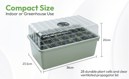 28 Cell Deep Rootrainer Propagator Garland Deep Root Success Kit Reusable Deep cell Root trainers Plug Plant Seed Root Tray Trainer Propagator Deep root success Kit Deep root seed starting trays 12cm Deep