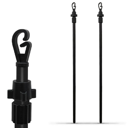 Telescopic Washing Line Prop Pole Clothesline Heavy Duty Garden Dry Clothes Drying Airer Support Clothes Line Pole Galvanised Laundry Outdoor Washing Line Poles Extendable 1.2 to 2.4M, Clotheslines