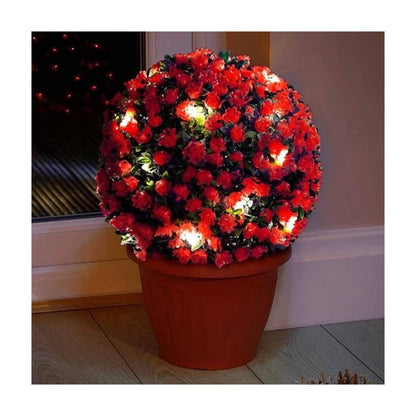 Solalite® 1Pack/4Pack Solar Topiary Balls – 28cm Round Artificial Ball Plants Outdoor with 20 Solar Led Lights, Garden Hanging Balls Sphere Decorative For Wedding, Christmas, Backyard, Balcony, Garden Decor