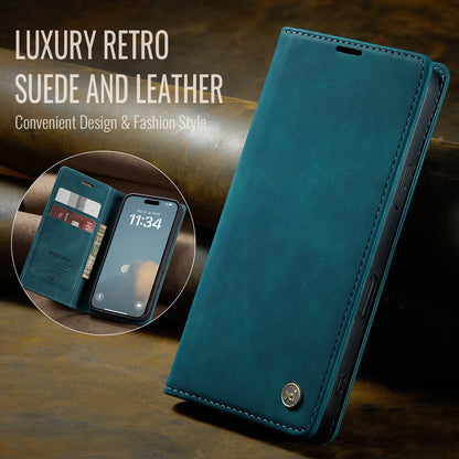 Upgraded Faux Leather Flip Cover Wallet Case For iPhone 16 Plus 16 Pro Max with Card Holder, Magnetic Closure, and Stand Function Phone Case