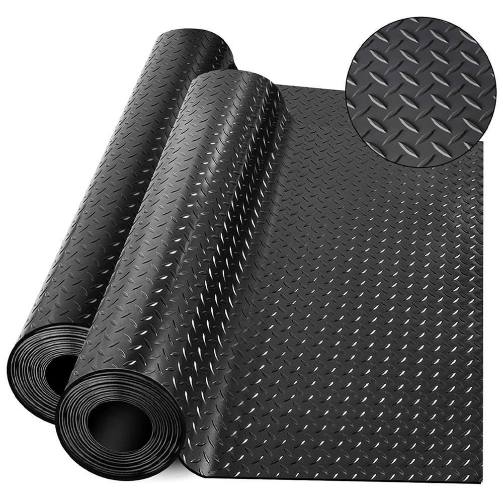 1/2/3/4 Square Meters of Rubber Floor Mats, Garage Floor Mats, 3MM Thick Leaf-Patterned Anti-Slip Rubber Floor Mats, Multi-Functional Rubber Floor Mats