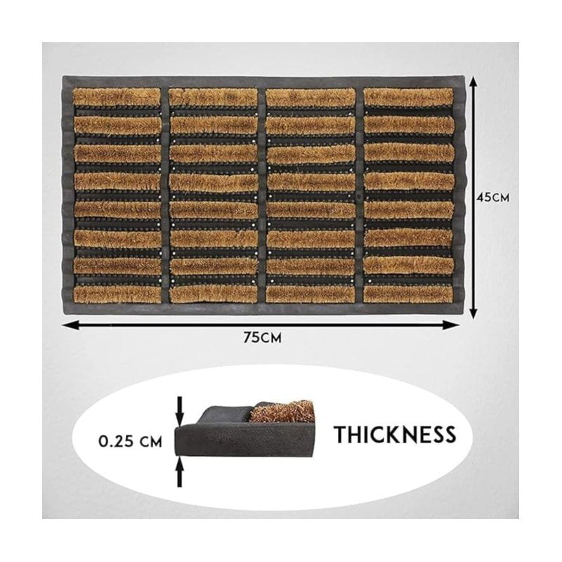 Nimbus Door Mat – Non-Slip Coir Door Mats Outdoor with Durable Rubber Backing – Super Absorbent, Machine Washable Outdoor Mat for Rain, Mud & Dirt – Ideal for Home, Porch, Patio (Pack of 1 and 2 Available)