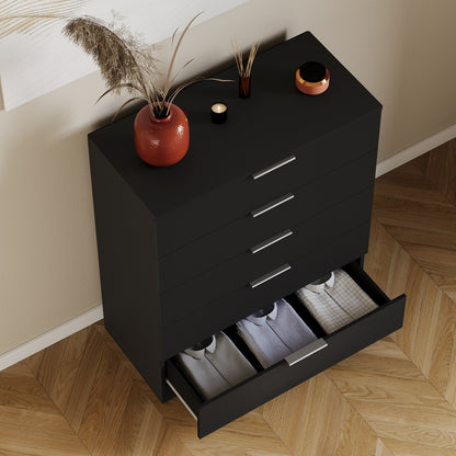 Vida Designs Trega 5 Drawer Chest Of Drawers Space-Saving Storage Smooth Glide Drawers Bedroom Furniture